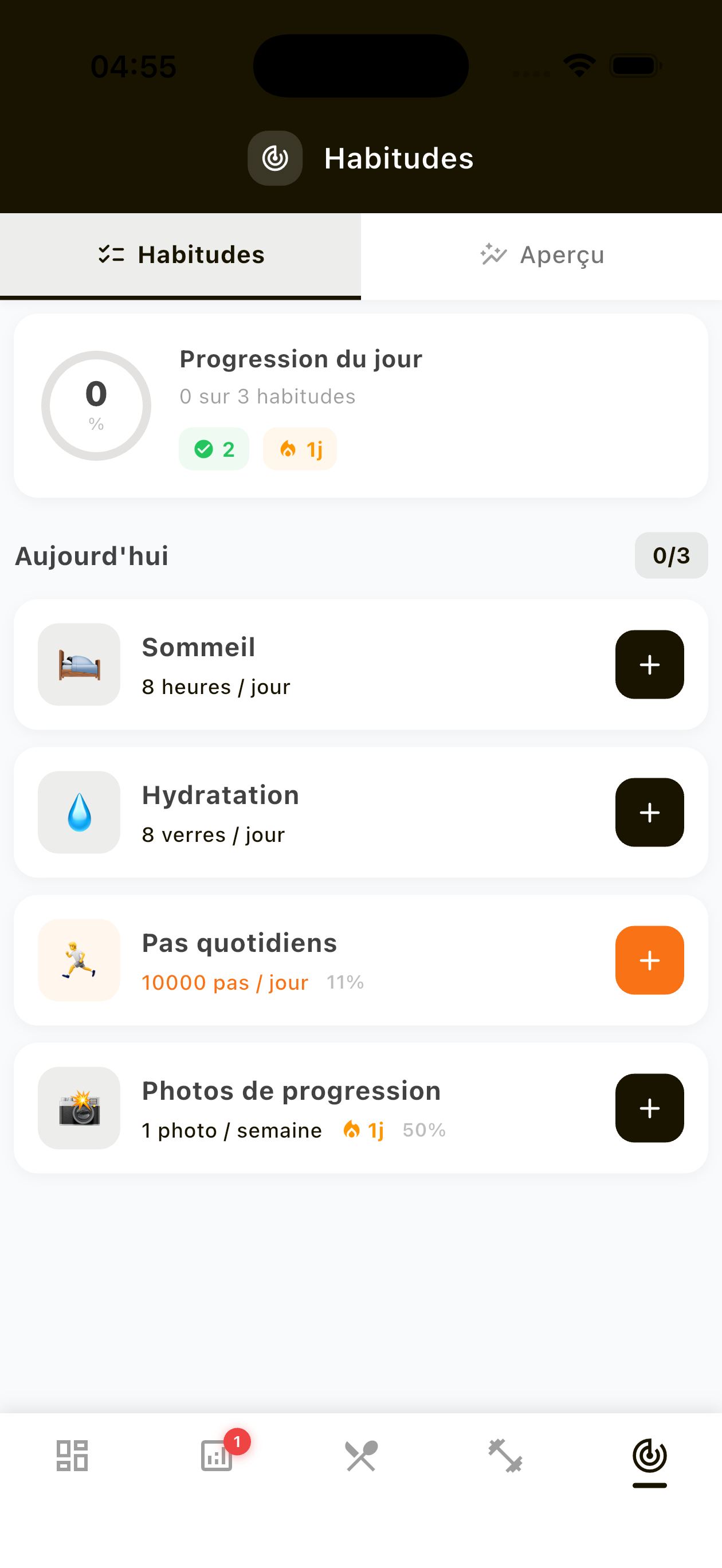 Application complète